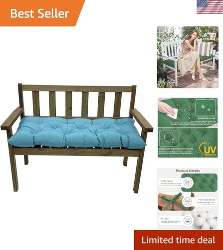 Thick teal loveseat cushion - teal,